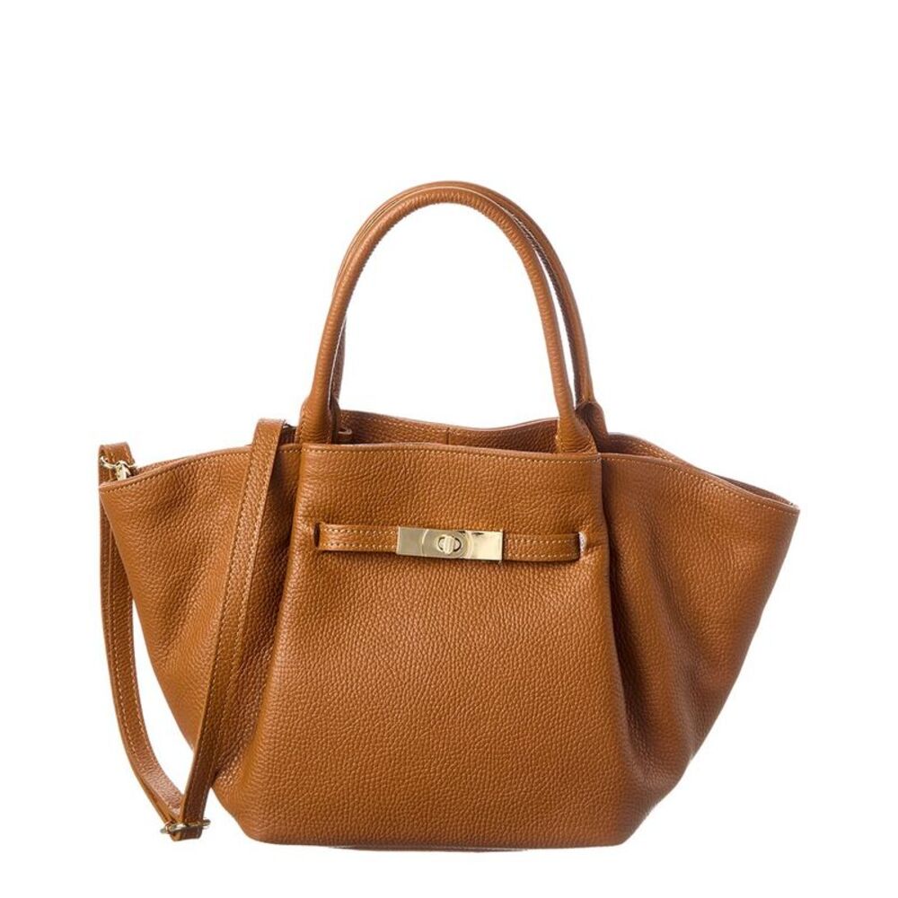 Italian Leather Top Handle Tote